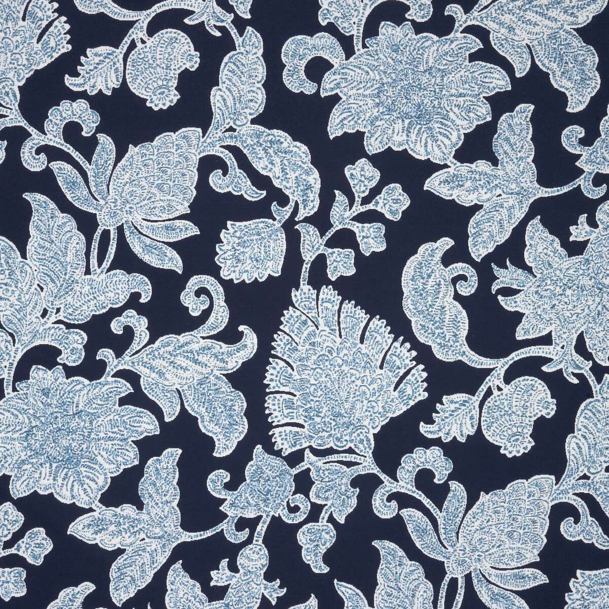 Sunbrella Upholstery Floral Song Navy (146023-0003)