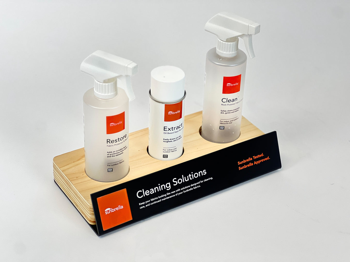 Sunbrella Cleaning Solutions Educational Display